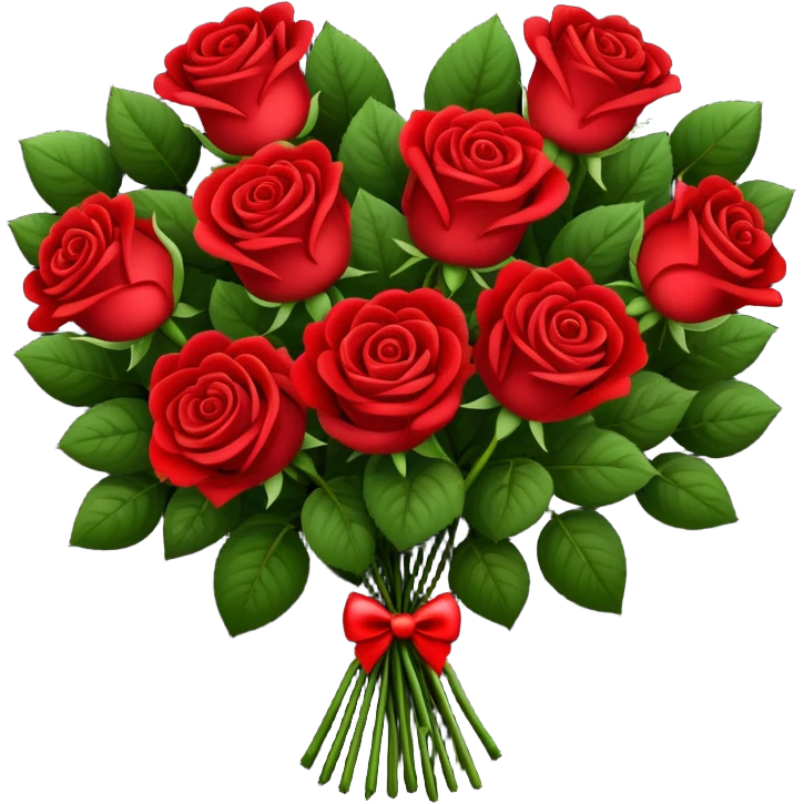 Heart bouquet emoji