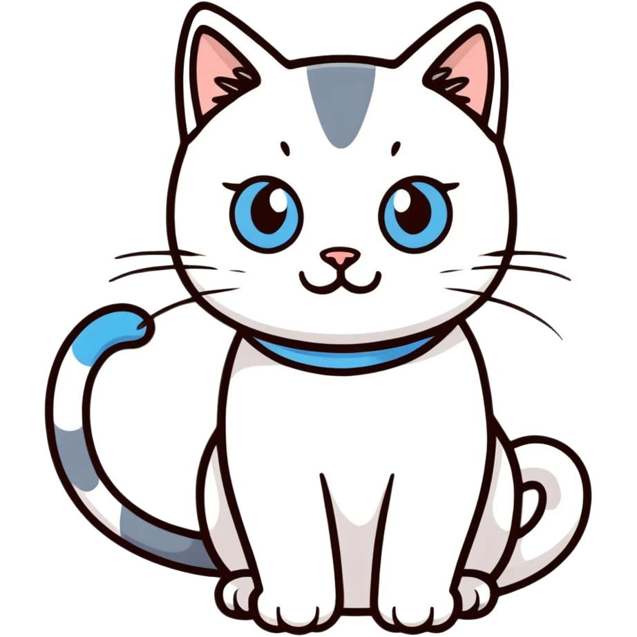 Cat with blue eyes emoji