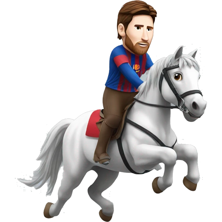 Messi sur un cheval emoji