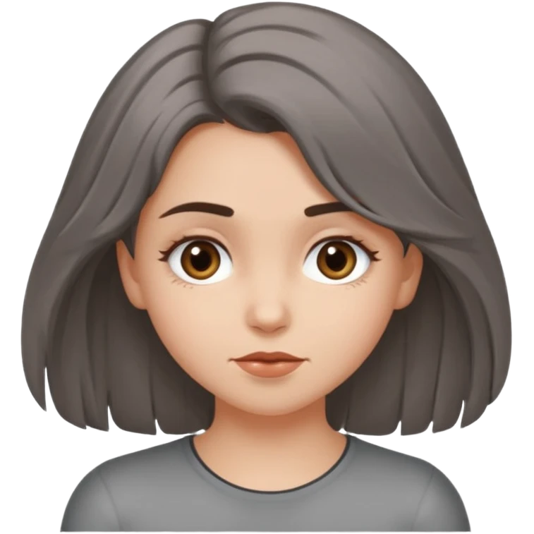 Une fille qui s’appelle Angèle aux cheveux marrons de neuf ans, qui adore les Capi, barra et aux yeux gris emoji