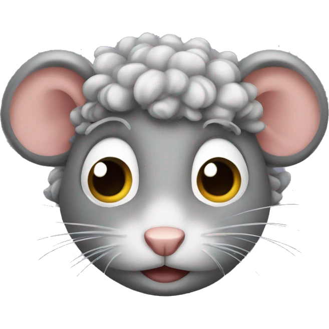 Rat with curly hair emoji