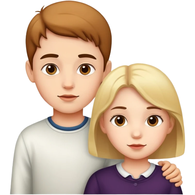 Children, boy and girl emoji