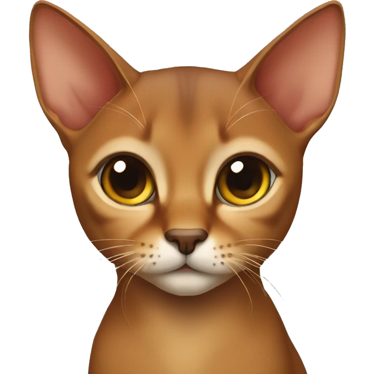 cute abyssinian cat emoji
