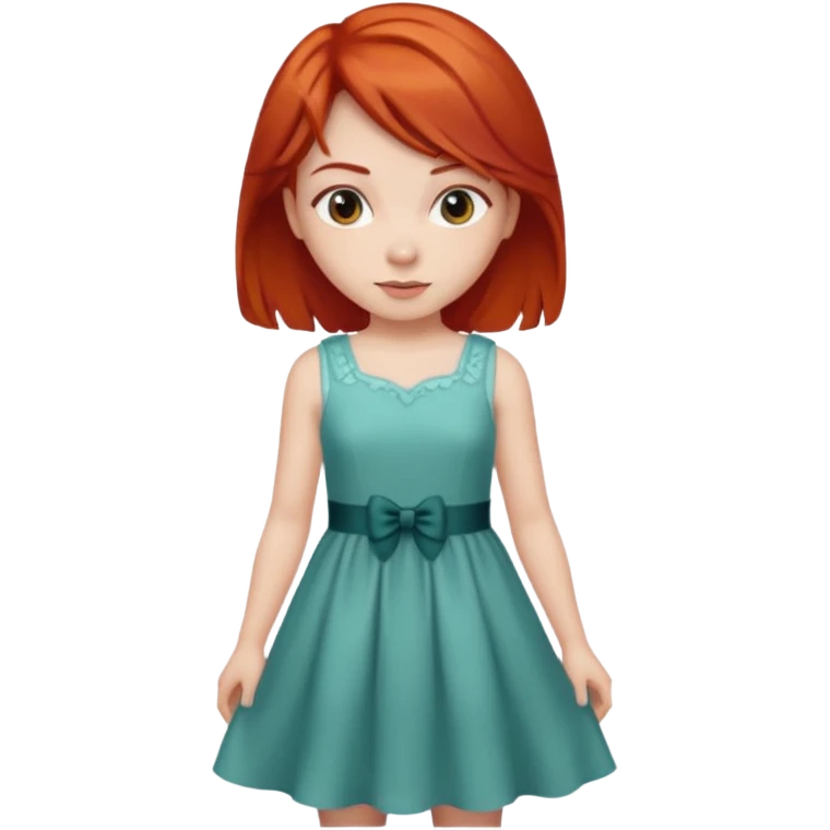 red hair young girl clothing emoji