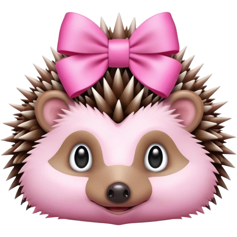 Hedgehog with pink bow emoji