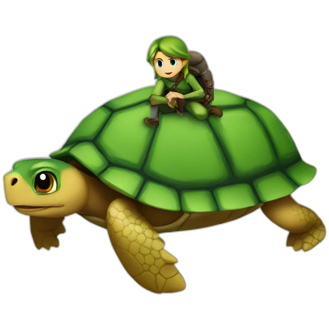 Link on a turtle emoji