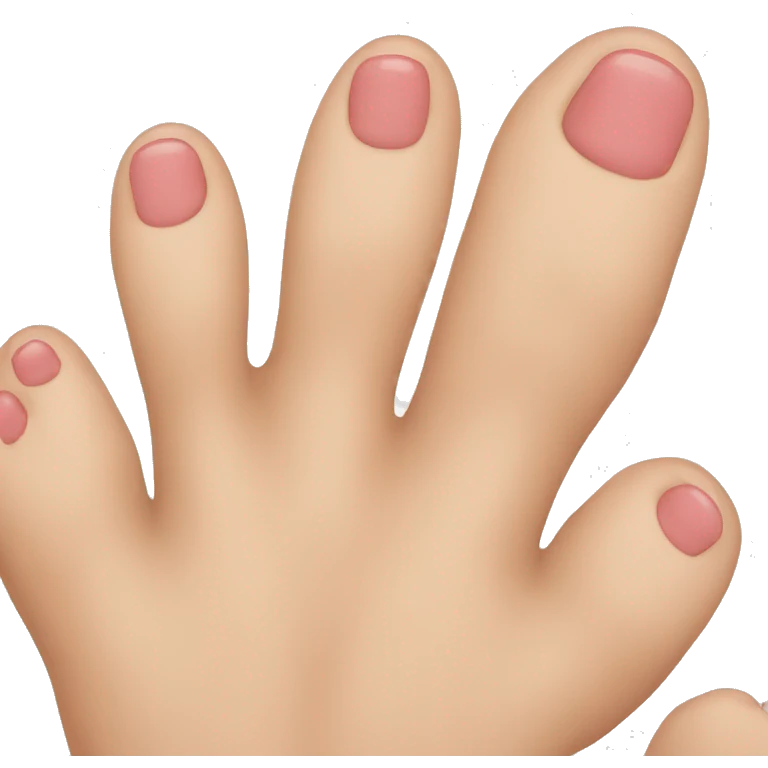 five human toes emoji