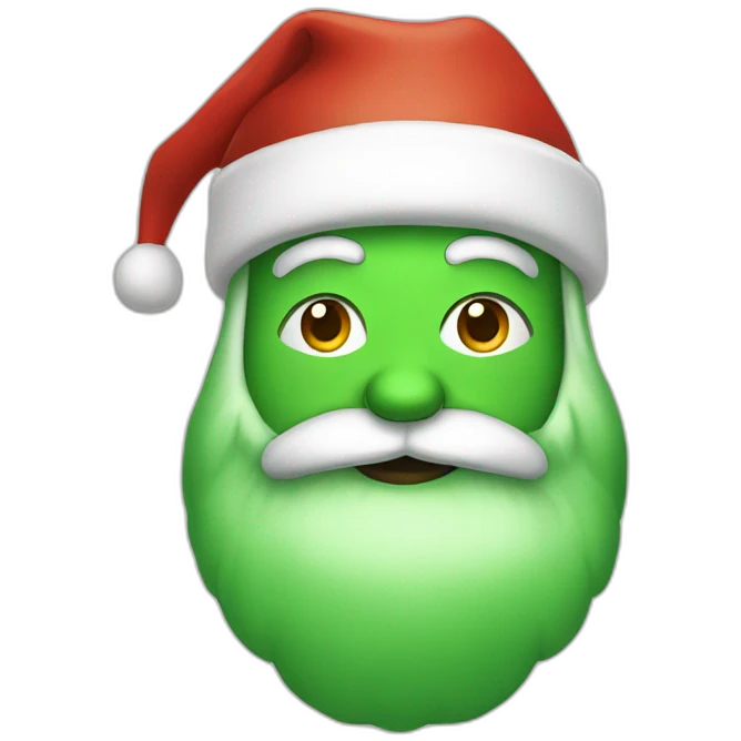 green santa emoji