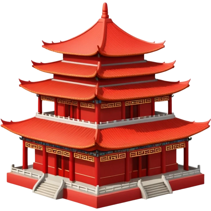 Chinese traditional building that looks a bit like a temple emoji