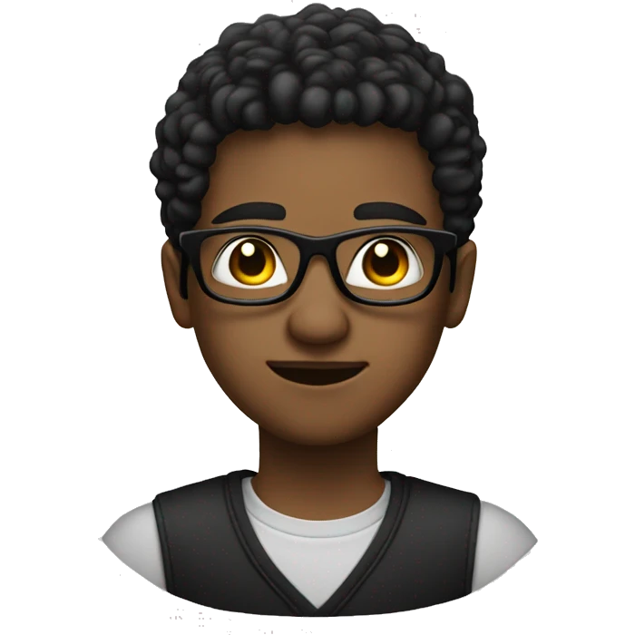 A 19 years boy with black spects emoji