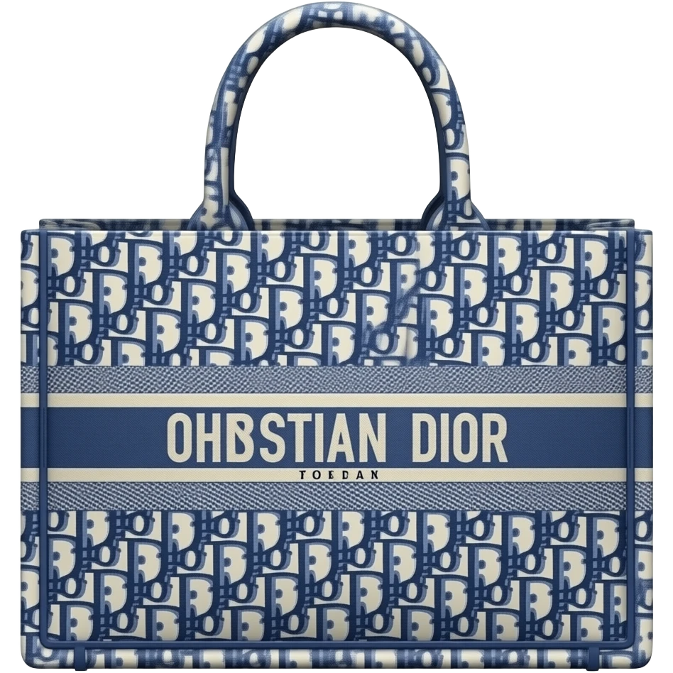 blue dior tote bag emoji