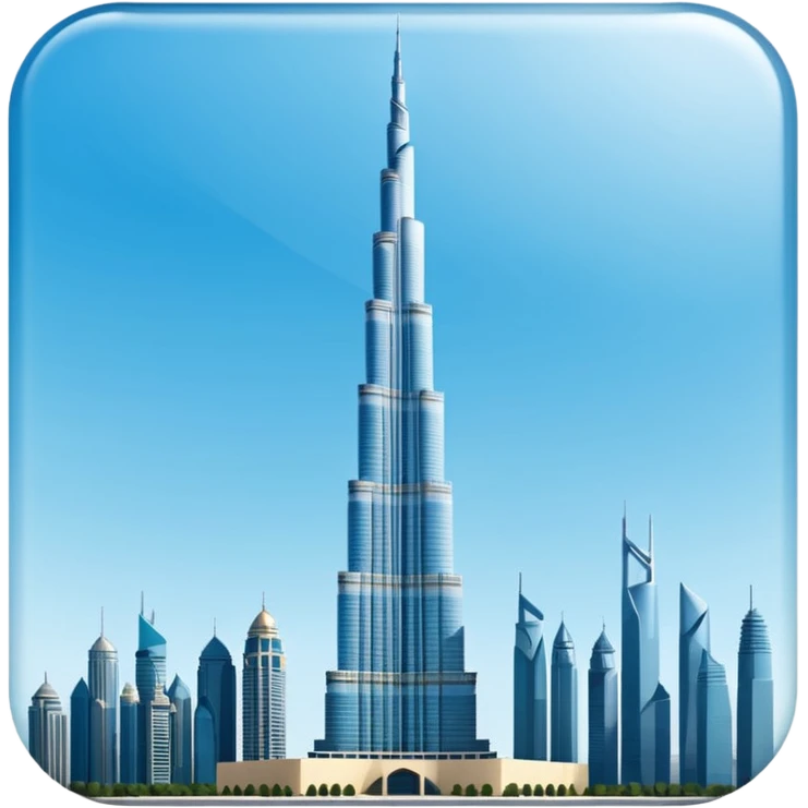Burj Khalifa, modern skyscraper, minimalist style emoji