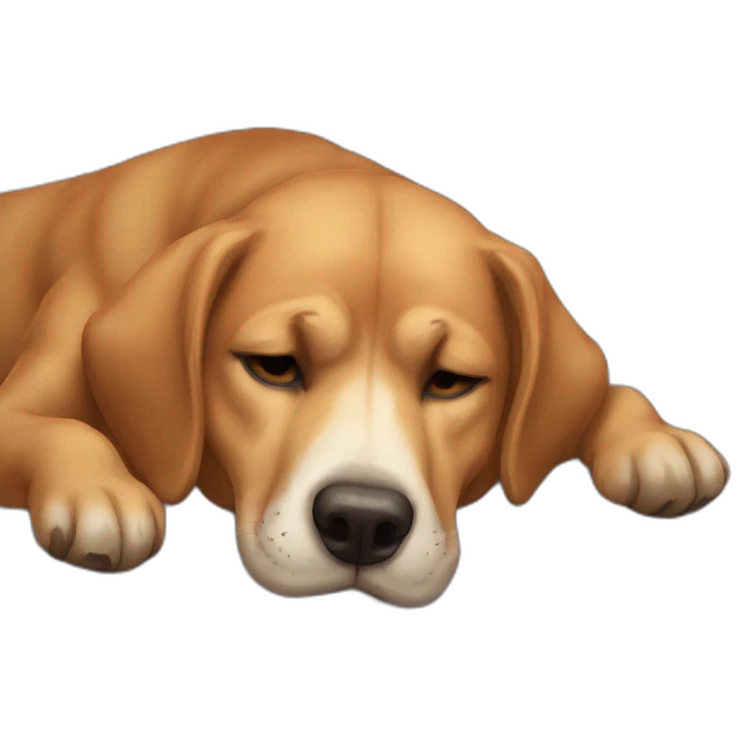 perro durmiendo sobre una cama emoji