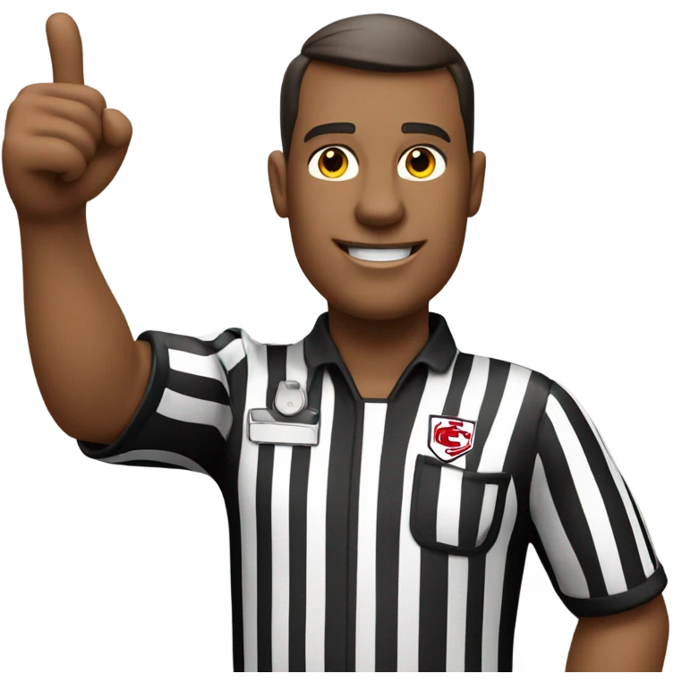 A football referee who roots for the Chiefs emoji