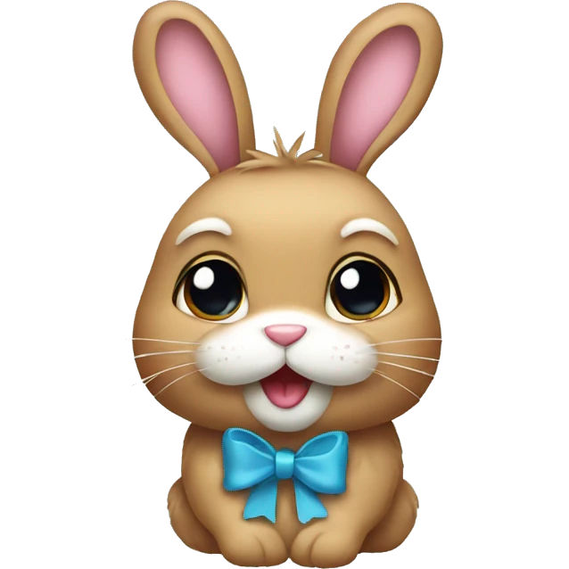 Bunny with bow emoji