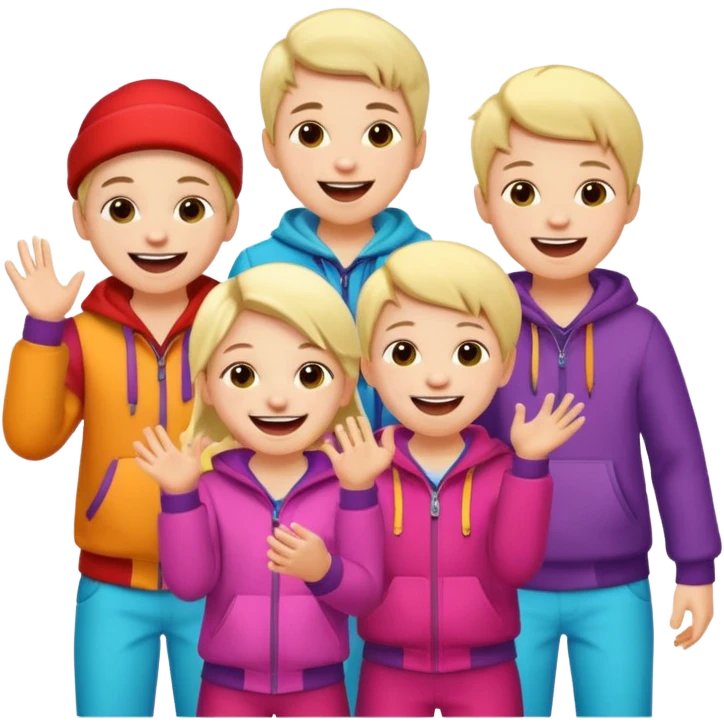 interactive kids playing together emoji
