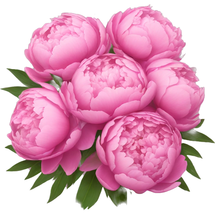 large bouquet of pink peonies emoji