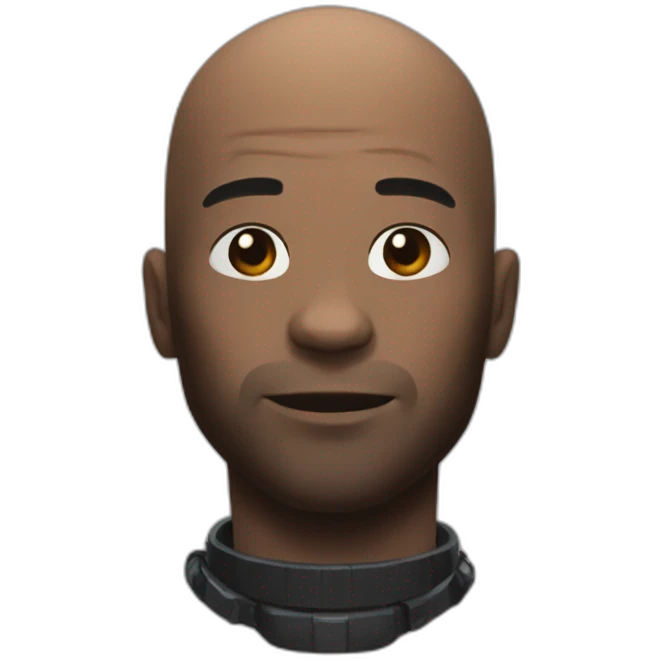 Black bald with a bear men in apex legends emoji