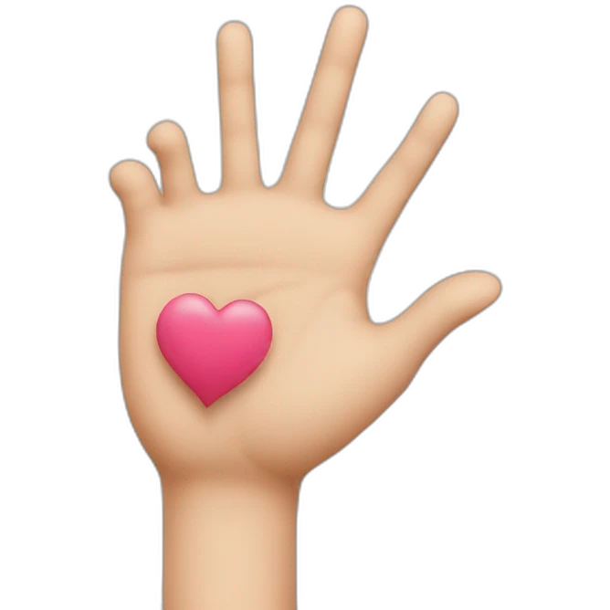 coeur avec les mains emoji