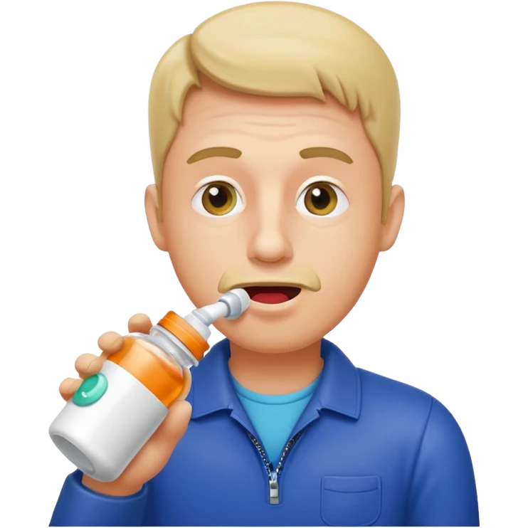 Alpha rizz skididi toilet camera man drinking out of a pill bottle emoji