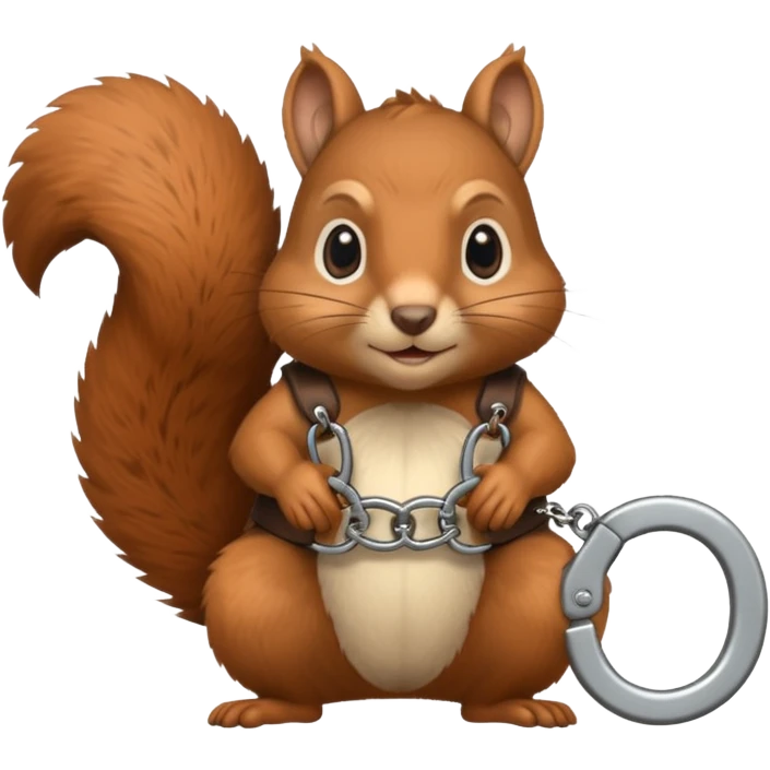 Squirrel in handcuffs emoji