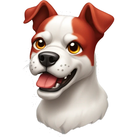 angry dog with red colors  emoji