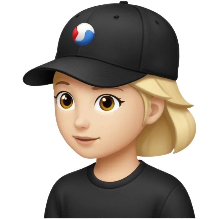 black baseball hat emoji