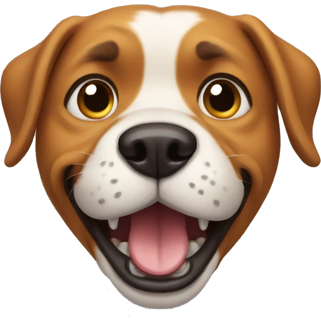 hysterical dog emoji