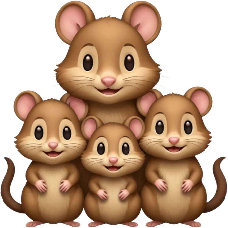 Rodent family emoji