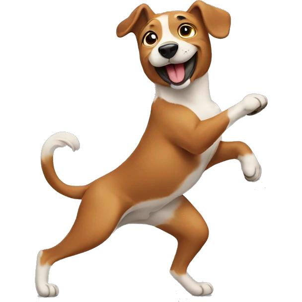 Dog dancing emoji