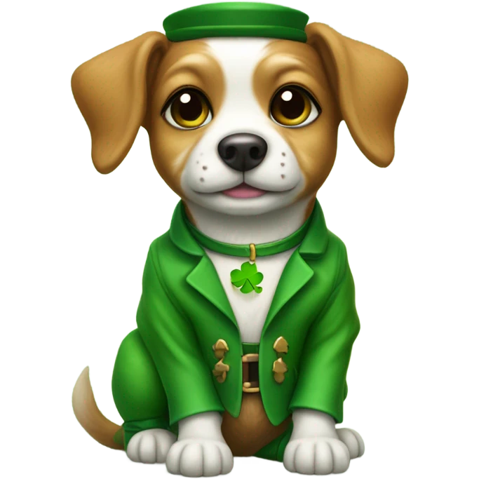 Leprechaun dog emoji