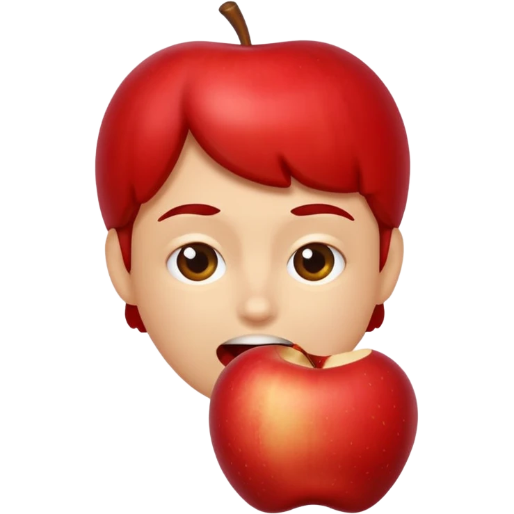 Biting something emoji