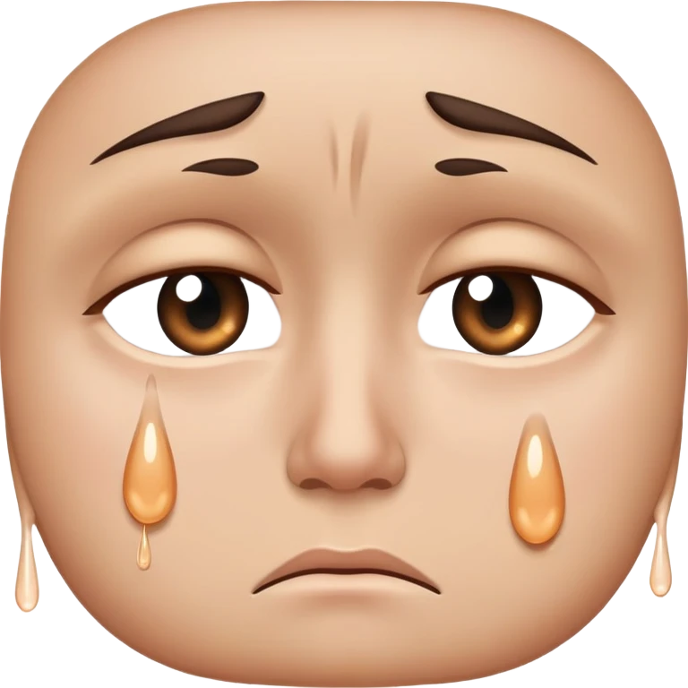 Sad eyes with one tear falling emoji