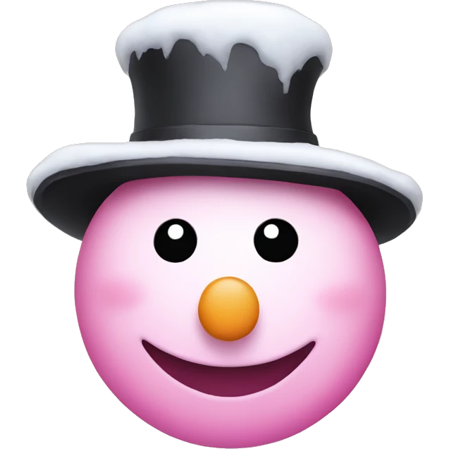 pink snowman emoji