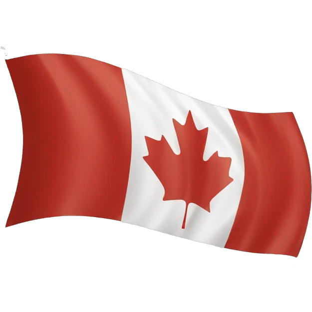 plain canadian flag not waving emoji