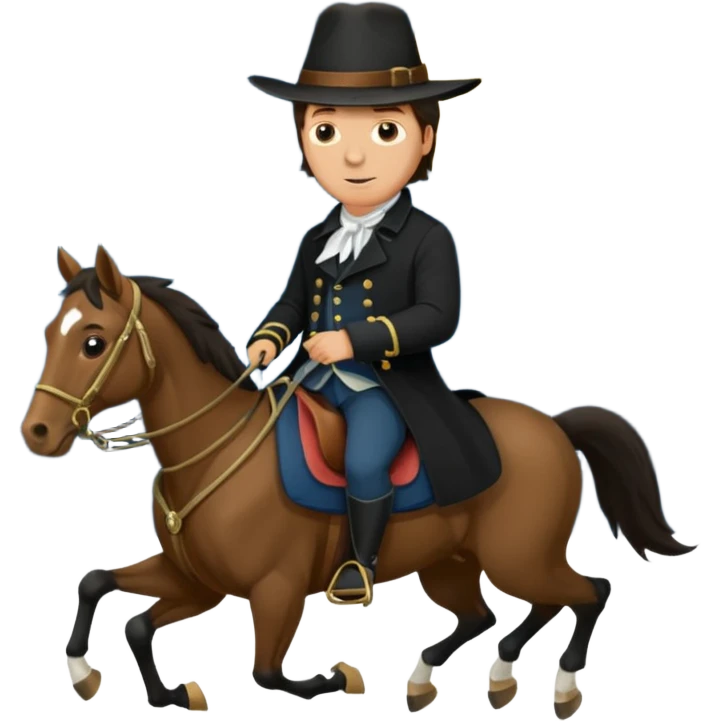 paul revere alerting on his horse emoji