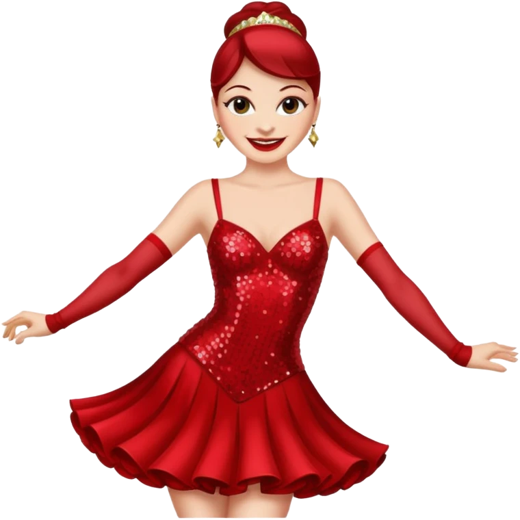 cabaret dancer in red emoji