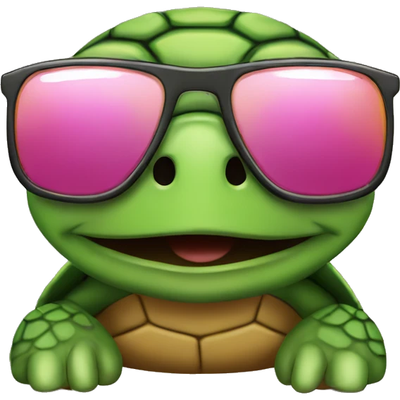 Turtle with sunglasses and like emoji