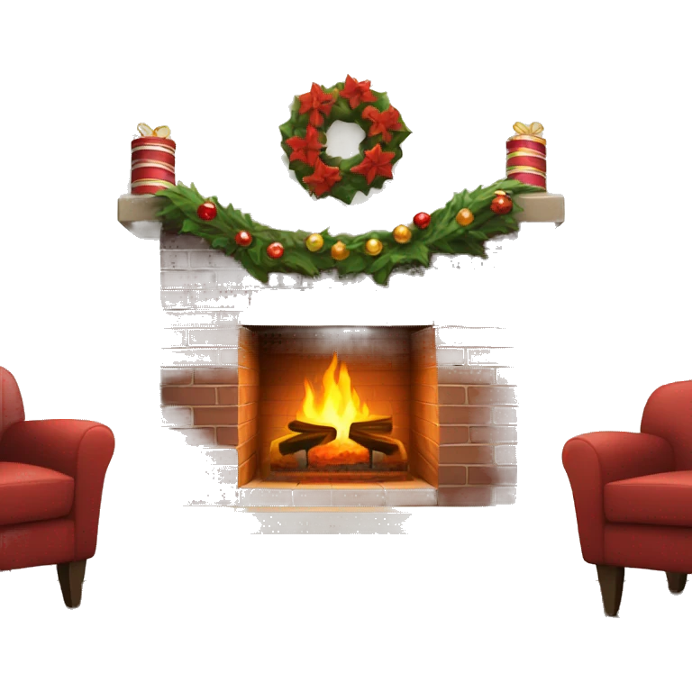 Christmas fireplace emoji