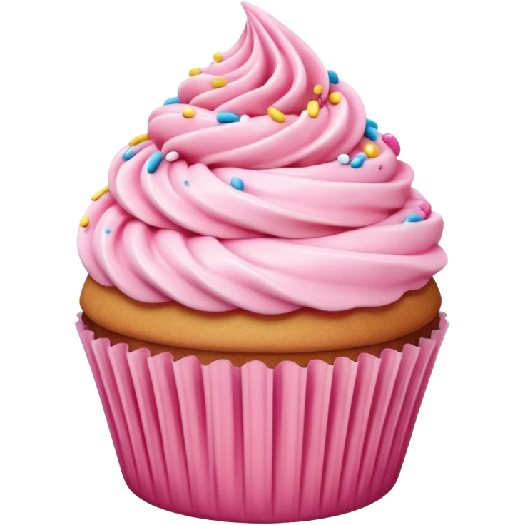 Cupcake with pink icing emoji