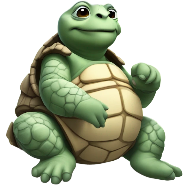 Master Oogway meditates on a branch emoji