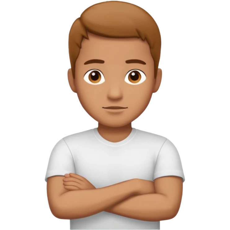 Man crossing his arm emoji