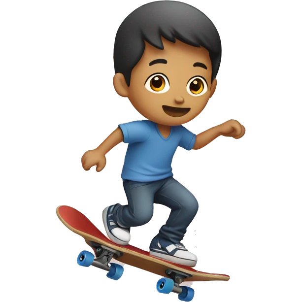 Lao man riding a skateboard  emoji