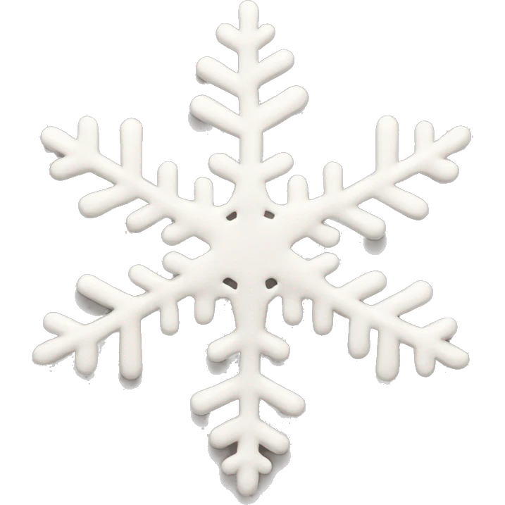 Cream snowflake emoji