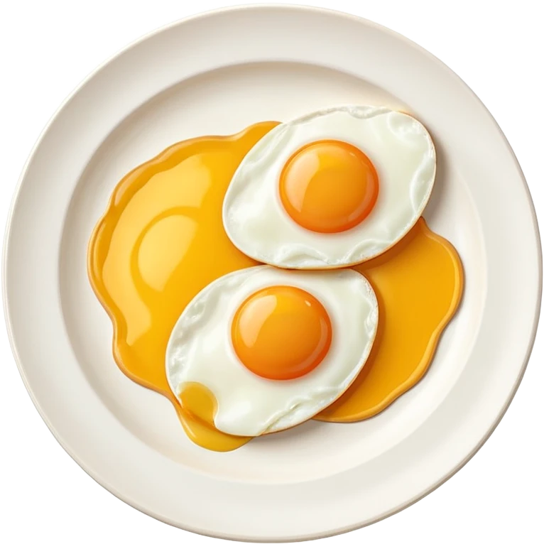 Two fried Eggs in a plate emoji