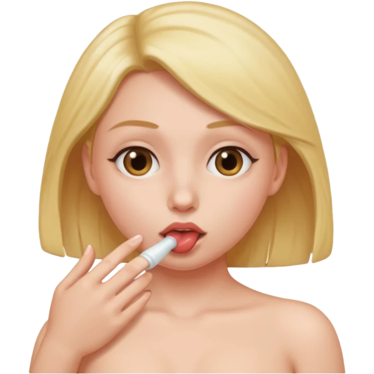 sucking female nipple emoji