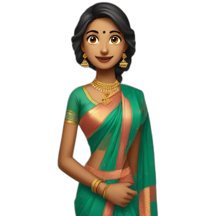 Indian girl in saree emoji