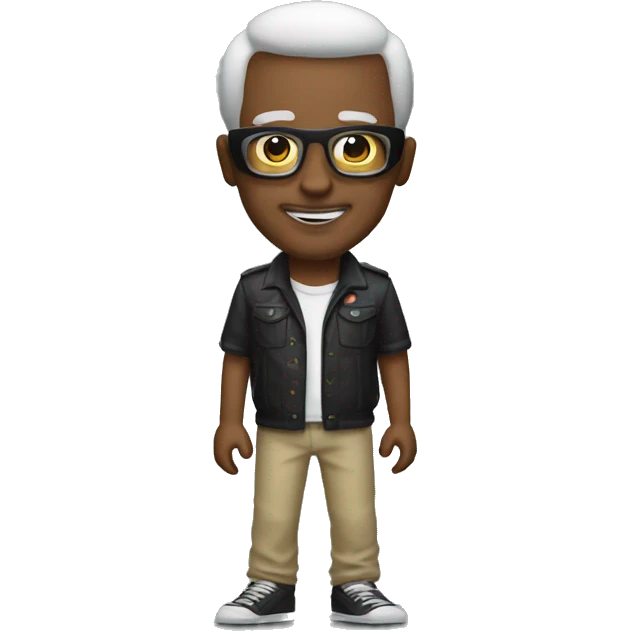 Crear un dj de 48 años con su controlador  emoji