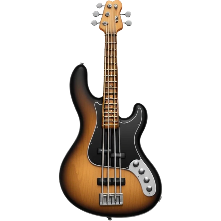 Black electric bass emoji