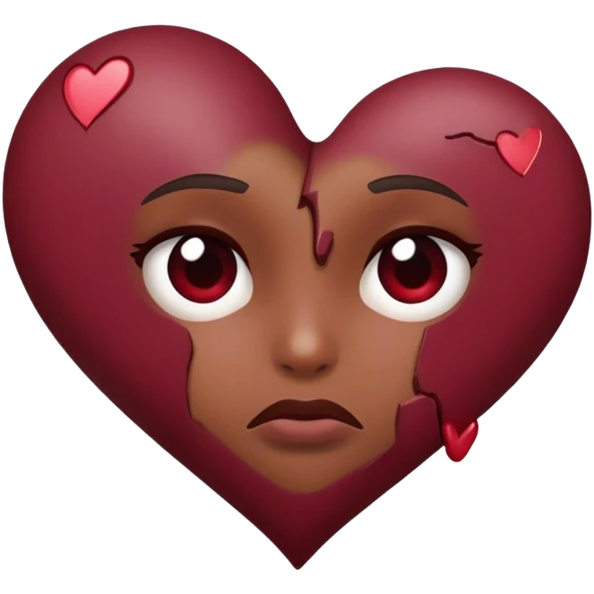 broken heart Burgundy emoji